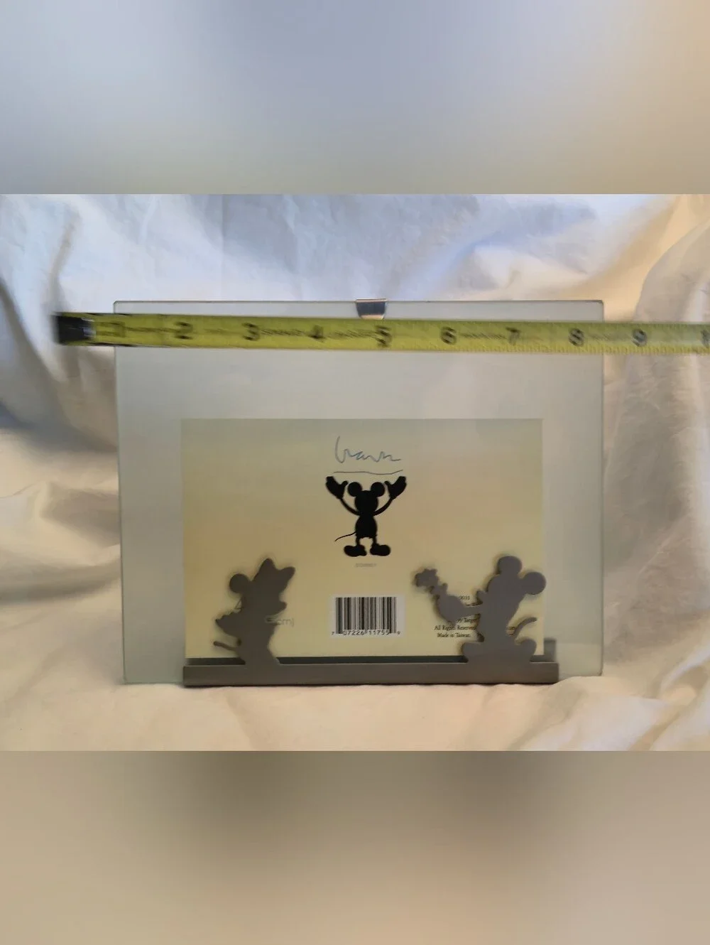 NEW Disney Silhouette Glass Photo Frame